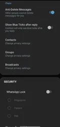 Blue WhatsApp screenshot