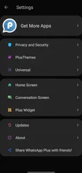 Blue WhatsApp screenshot