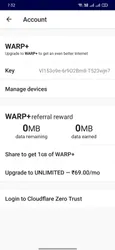 1.1.1.1 VPN + WARP screenshot