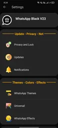 WhatsApp Black Gold screenshot