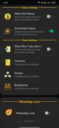 WhatsApp Black Gold screenshot