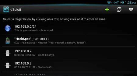 dSploit screenshot