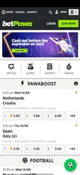Betpawa screenshot