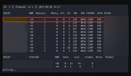 coWPAtty screenshot