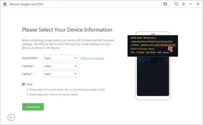 vnROM Bypass FRP screenshot