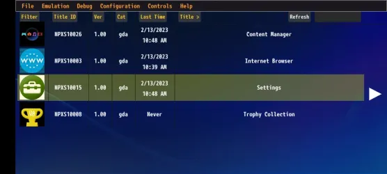 Vita3K screenshot